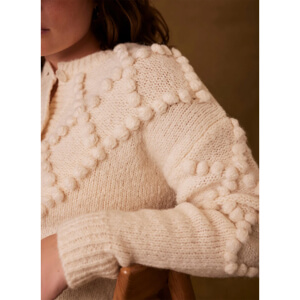 Mint Velvet Cream Bobble Stitch Cardigan